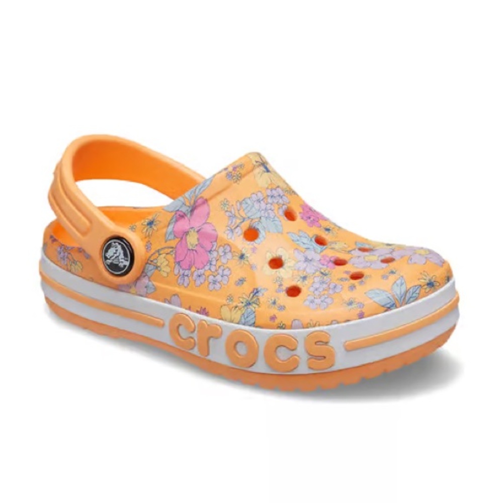 CROCS  Kids Sz 3 ~Bayaband Graphic Clog - Orange Floral
Rare